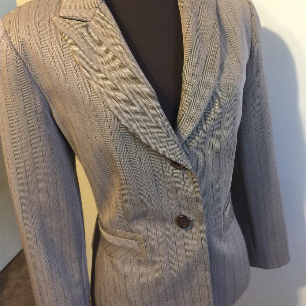 Pin striped suit
